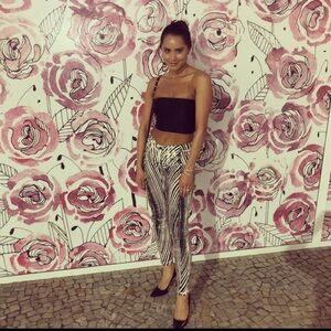 Joe’s Jeans Wood Grain Print Skinny Ankle Jeans